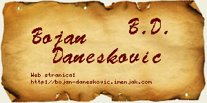 Bojan Danesković vizit kartica